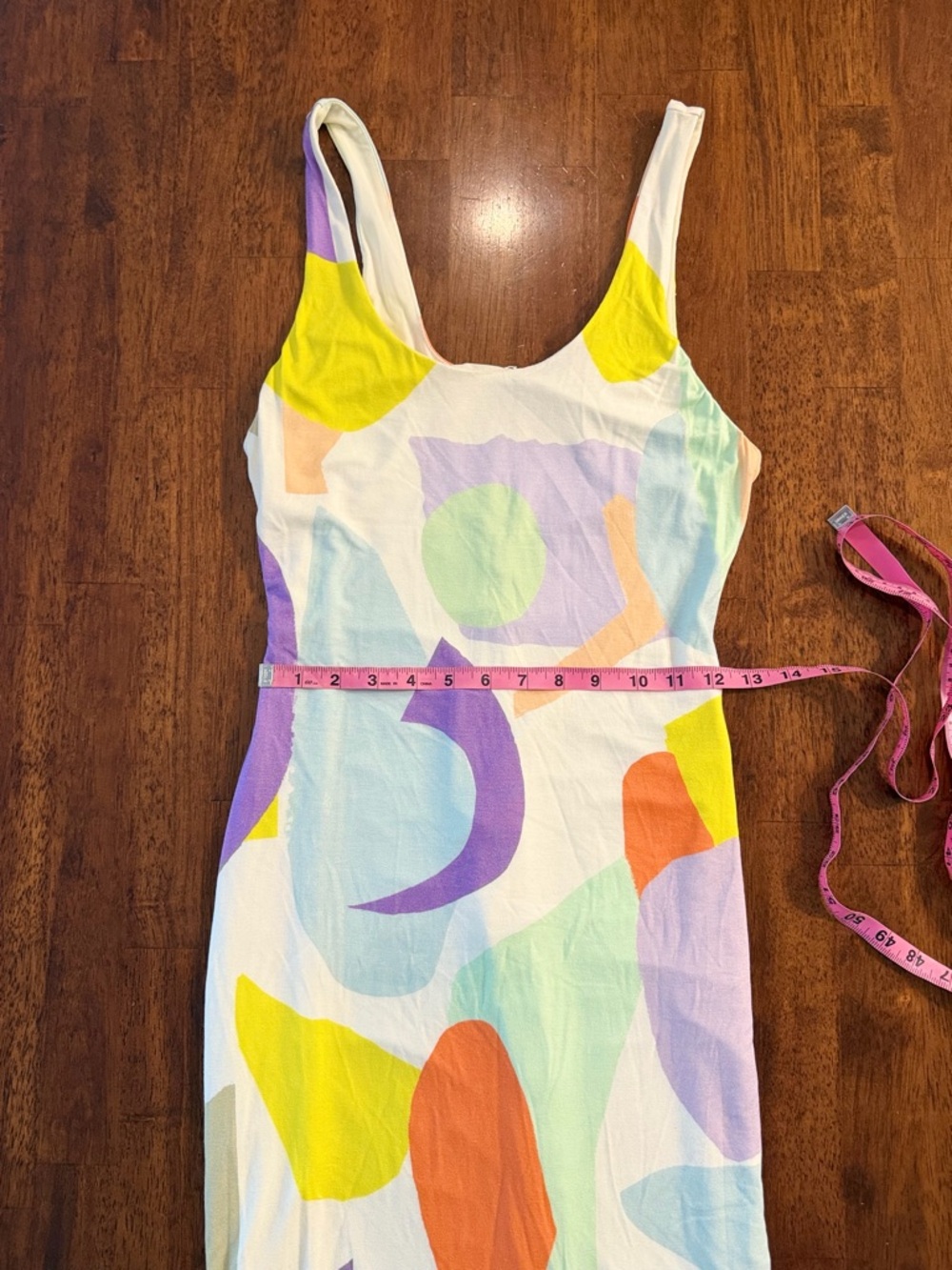 Alice & Olivia James Scoop-Neck Sleeves Fitted Abstract Dress Sz 6 - Picture 5 of 7